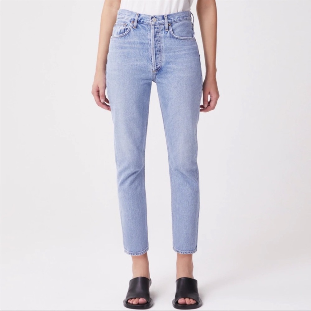 Agolde high rise straight crop in dimension